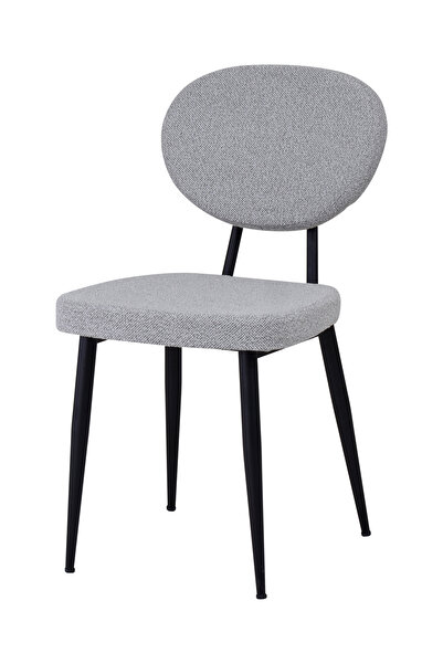 VİLİNZE Deniz Siyah Metal Ayak Teddy Sandalye