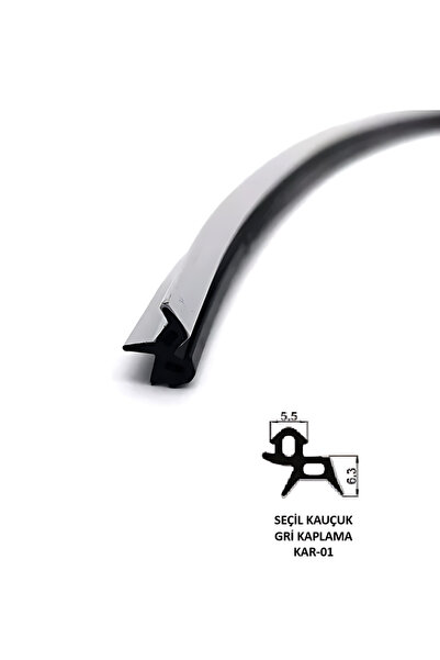 SEÇİL Kauçuk Kar 01 Gri Kaplamalı Kapı Pencere Tadilat Contası Fitili 30 Metre