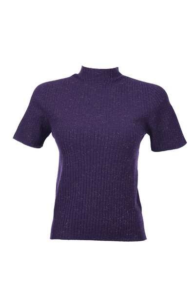 ON سترة نسائية بسيطة بأكمام قصيرة وياقة عالية - أنيقة للاستخدام اليومي