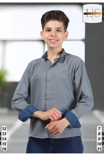 LASGARİS JEANS Lasgaris Jeans Boys' Long Sleeve Shirt