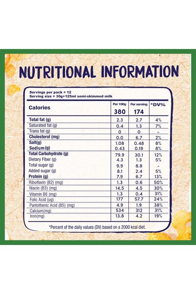 Nestle Gold Corn Flakes Breakfast Cereal 375 g Crunchy Corn Cereal with Vitamins for Daily Energy