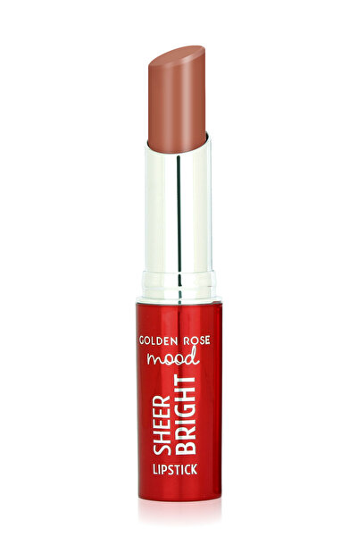 Golden Rose Mood Sheer Bright Lipstick - 104 Nude Latte - Yarı Transparan&Parlak Bitişli Nemlendirici Nude Ruj