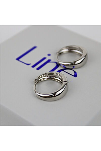 Line Jewelry Gümüş Xuping Kararmaz Küpe, Halka Rodyum Küpe