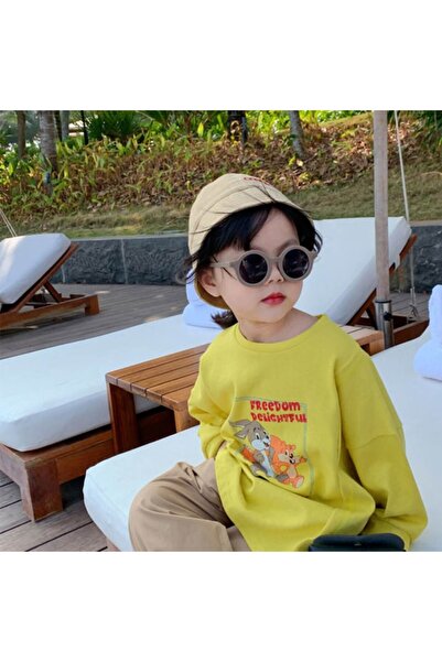 WellLuck - Children's Sunglasses, Lightweight and Comfortable, Age 3-8 Years, Color Cream