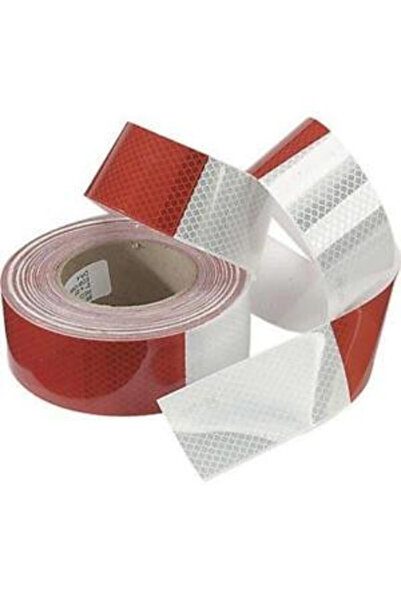 Led Light Alex Bandă reflectorizantă roșie+albă, rolă 25 m x 5 cm