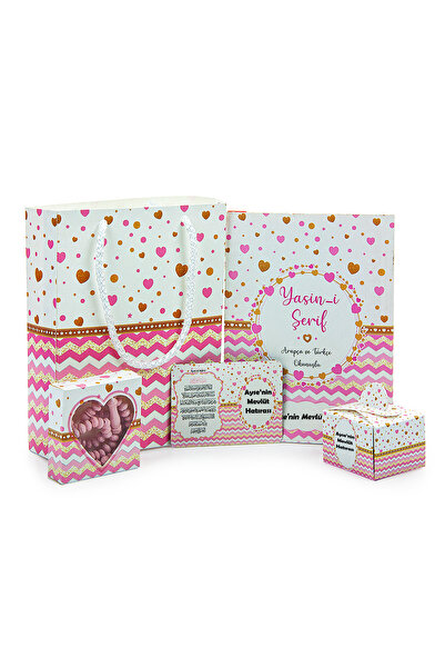 ihvan online 20 Adet Hediyelik 5'li Mevlüt Seti İsme Özel Çantalı Tesbihli, M...