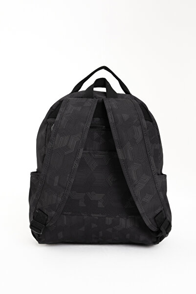 Sanmorris Multi-Pocket Women's Backpack Medium Size Casual Hv3059 Black Patterned