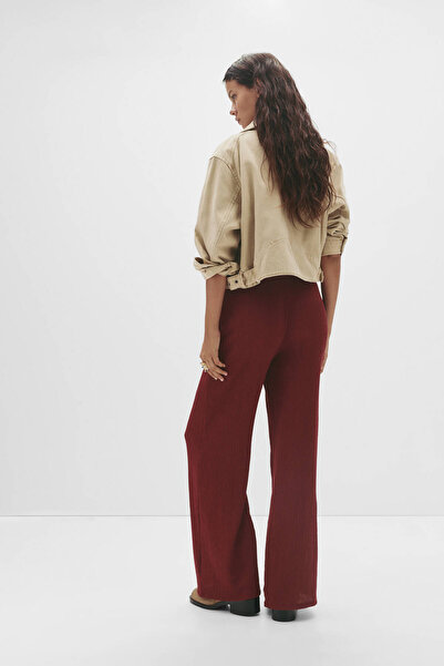 Pull & Bear Krep wide leg pantolon