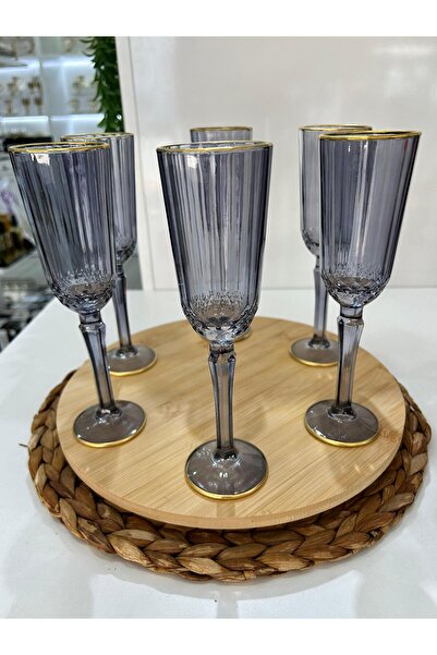 LIRMARTUR Six Pieces of Gray Footed Coffee Side Cups