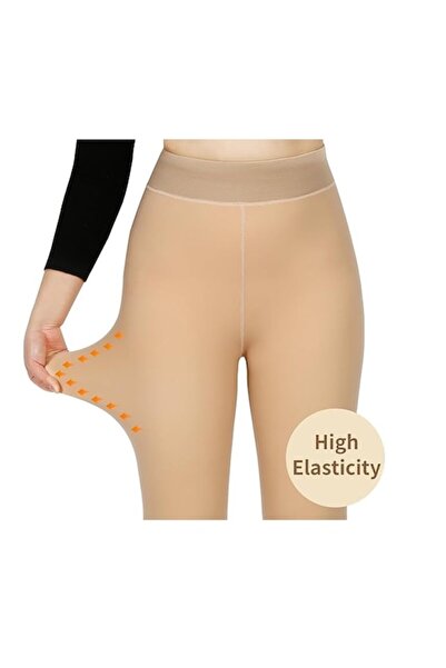 General Store Thermal tights type stocking, Fur-lined, SA&SO General Store®, Thickness 300g, One Size, Brown