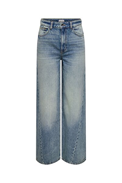 JDY Jeans mit weitem Bein JDYCARINA Hohe Taille Weiter Beinschnitt Jeans