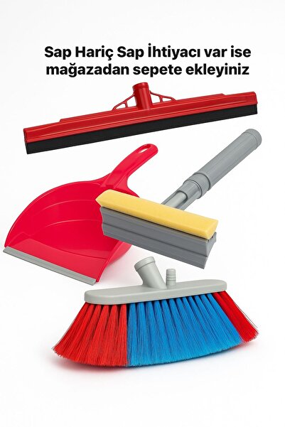 MG HOME مجموعة تنظيف مكونة من 4 قطع، منتج رائع، مكنسة بدون خيط، فرشاة، إسفنجة...