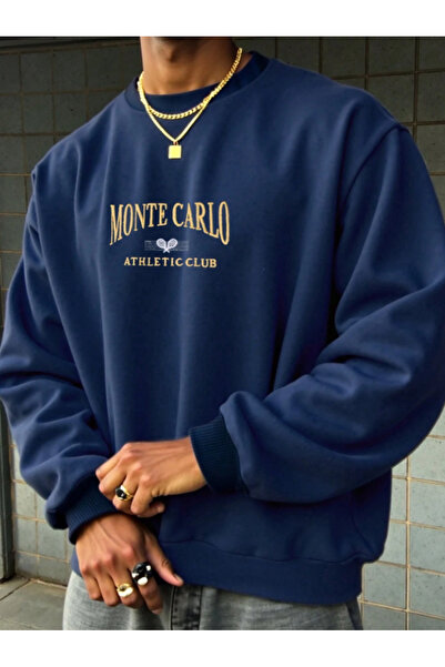 Revasser Unisex Kadın/Erkek Detaylı CARLO Özel Baskılı Renkli Oversize Bisikl...