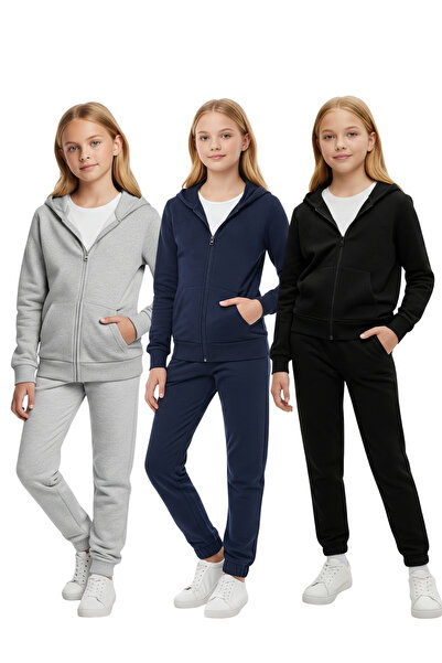 FYK COLLECTİON SET DE 3 PIESE PENTRU FATĂ CU CAPUCĂ, CU BĂRĂ DE FERMĂ, BĂRĂ D...