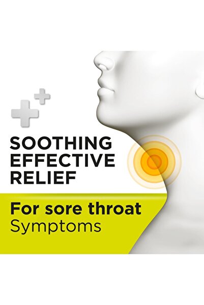 STREPSİLS Sore Throat Relief Lemon Sugar-Free Lozenges, 16 pcs – Fast Soothing Relief