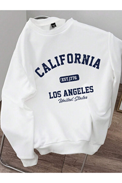 Revasser Unisex Kadın/Erkek Detaylı CAL Özel Baskılı Renkli Oversize Bisiklet...