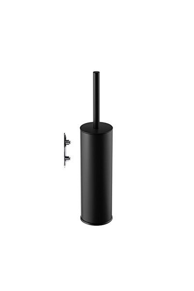 OMG حامل فرشاة المرحاض المسطح، من الجدار، h25,304K - أسود مطفي