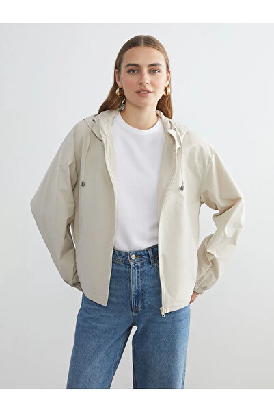 LC Waikiki Lcw Visionhaki Hooded Women's Raincoat