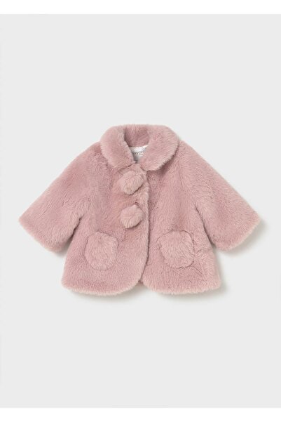 MAYORAL Kışlık Kız Bebek Tüylü Kaban Mont - Pembe
