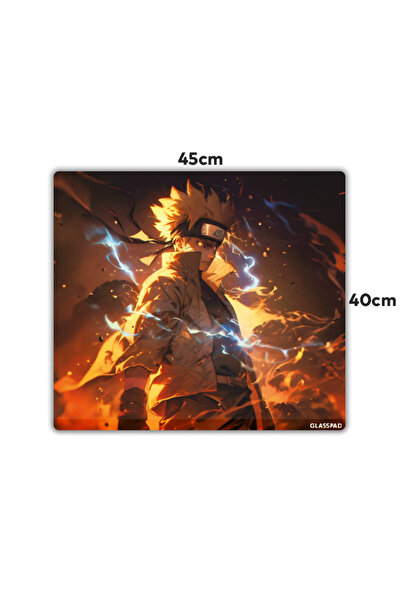 GlassPad Cam Mouse Pad - Naruto (1) - Premium Temperli Cam - 45x40 Cm [M]