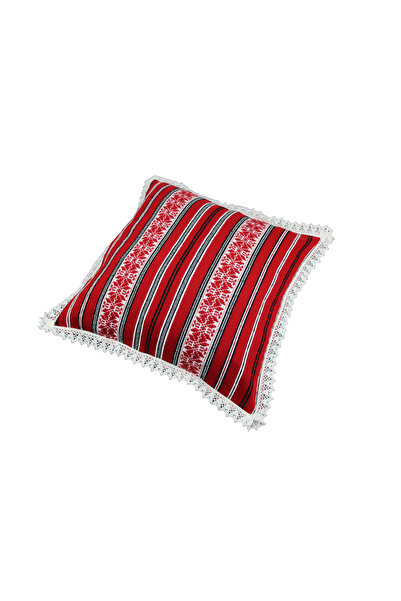 Nicoratex Față de pernă model Ioana cu dantelă albă 40×40 cm