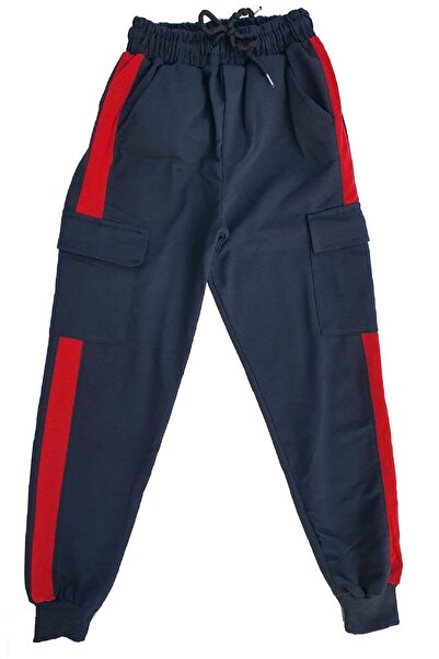 makiteks 5-16 Years Old Cargo Pocket Boy Girl Children's Sweatpants, Elastic Waist, Ribbed Leg, Jogger Unisex