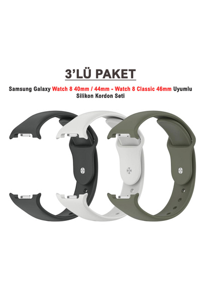 Dexmon Samsung Galaxy Watch 9 /Watch 8 40mm / 44mm / 46mm Classic Uyumlu 3’lü...