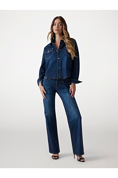 Guess Γυναικεία Τζιν W5YA1DD0213 Ναυτικό Μπλε