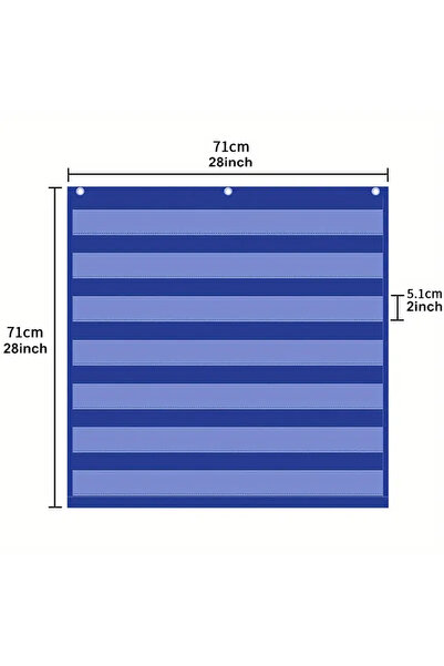 Mucha Прозора сумка для вчителів з кишенями – 7 шарів, 71 см, для навчання та організації