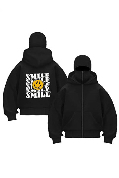Gofeel Smile Printed Snow Masked Ninja Unisex Sweatshirt Cardigan