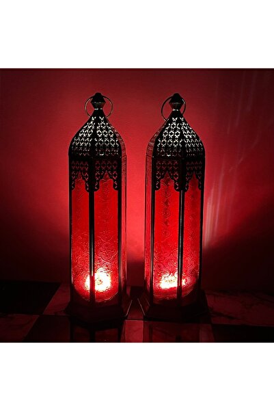 Souq DESIGNS Ramadan Lantern Large fanoos Arabic Moroccan Lanterns Gold Metal Lanterns 1 pc