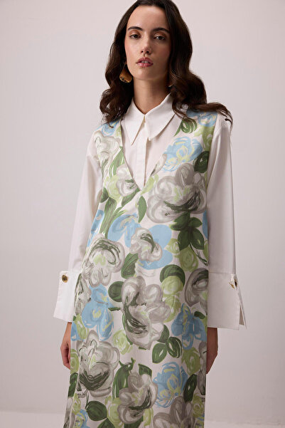 Touché Privé V YAKA DESENLİ SATEN JİLE