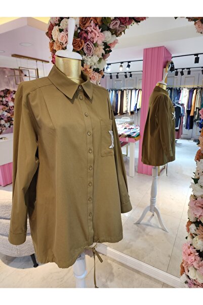 Kayra tunik koyu oliv kadın