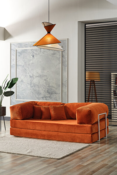 Evdemo Legom Stil Aktivite Koltuğu Yatak Olabilen Çok Amaçlı Kanepe Kiremit