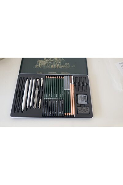 GİORGİONE 27 Piece Drawing Set Metal Box G-272708