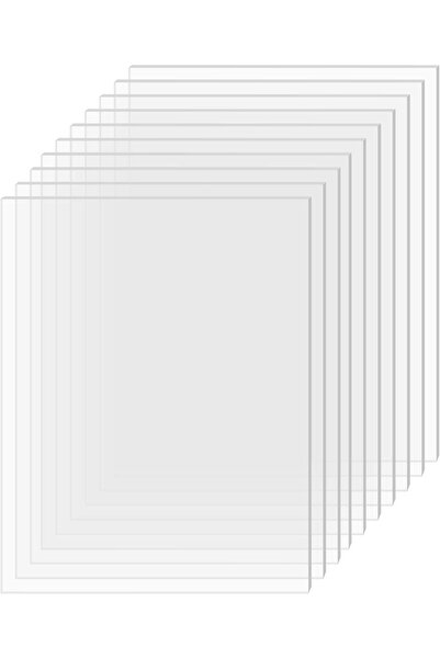 BPA ألواح أكريليك شفافة من Bivsinol A® مقاس 5×7 بوصة، سمك 0.08 بوصة، عبوة من 10 قطع