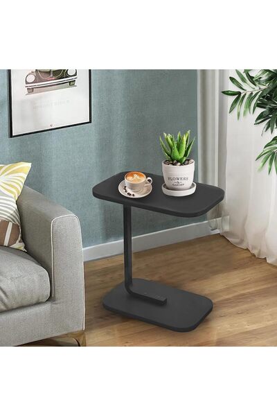 Generic In Zone C-Shaped Side Table, Side Table for Small Spaces, Living Room, Bedroom