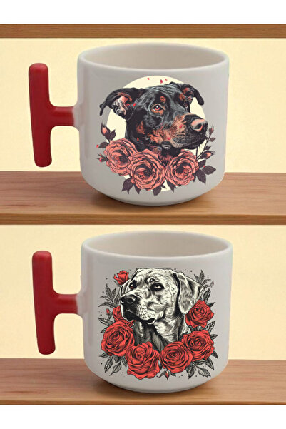 lili hediyelik كوب لاتيه على شكل كلب مع زهور - هدية عيد ميلاد للنساء، أفكار ه...