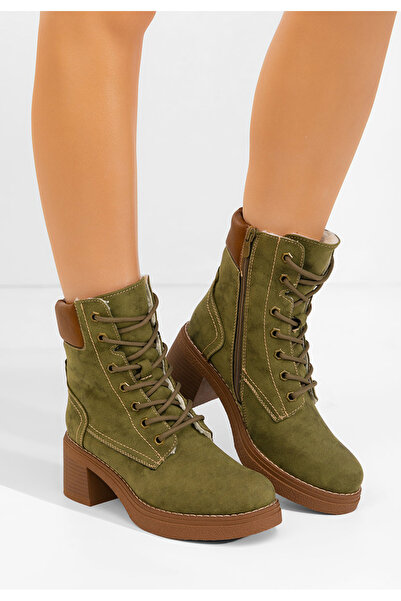 B T Shoes Γυναικεία Μποτάκια Celoria πρασινο