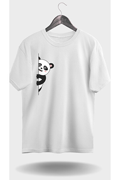 caer تي شيرت بطبعة باندا للجنسين مقاس كبير