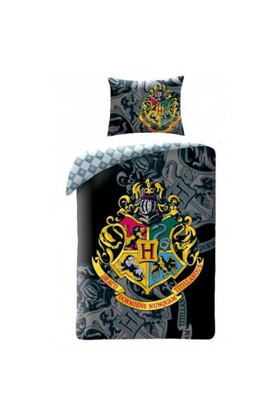 Harry Potter Cotton bed linen, 140x200 cm, Black, Wizarding World, Harry Potter