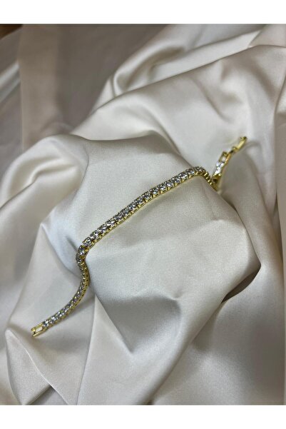 Roha Steel Gold Single Stone Waterway Bracelet