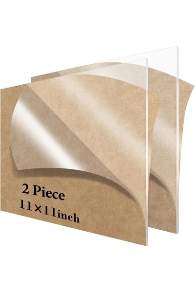 Slasa لينلوك، 6 قطع من ألواح الأكريليك مقاس 8 × 8، سمك 1/8 بوصة (3 مم)