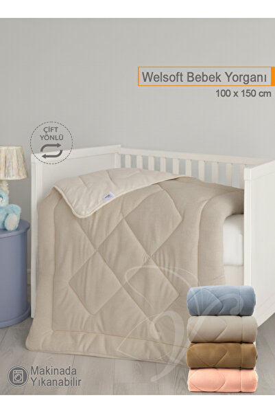 Vionel Home Lüks Welsoft Bebek Yorganı | 100x150 cm | Çift Taraflı Kullanım | Kuzu Tüyü Yumuşaklığı