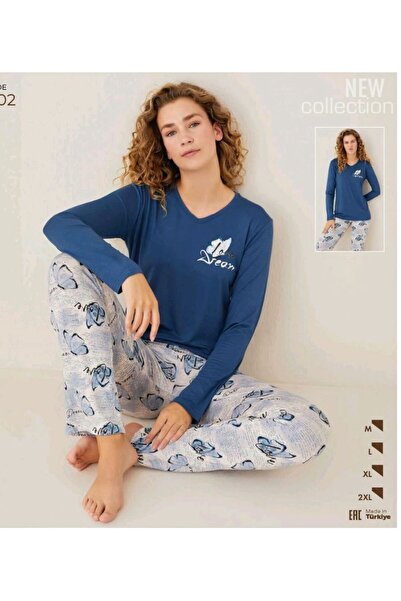 MASSİMO CALZE SET DE PIJAMĂ DE LUX PENTRU FEMEI, CU MÂNĂ LUNGĂ, DE VISCOZĂ, C...