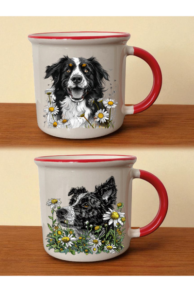 lili hediyelik كوب أحمر بتصميم كلب باباتيا - هدية للصديق، هدايا للأطفال، هدية...