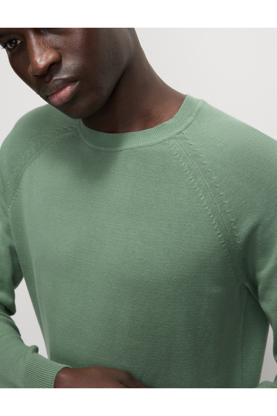 Marks & Spencer Pure Cotton Yuvarlak Yaka Triko Kazak