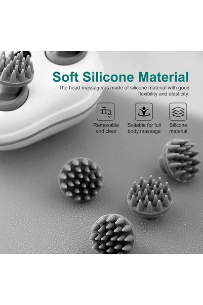 Hope Electric Scalp Massager, Head Massager Scalp Stress Relax, Silicone Scalp Massager