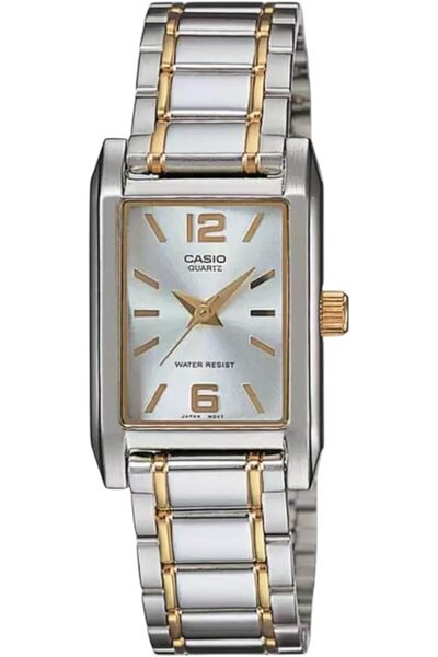 Casio Women's Watch - LTP-1235SG-7ADF Silver Dial, Silver/Gold Band