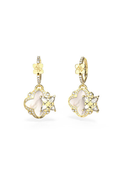 Guess Wildblumen-Ohrringe aus Gold und Perlen JUBE05583JWYGT-U